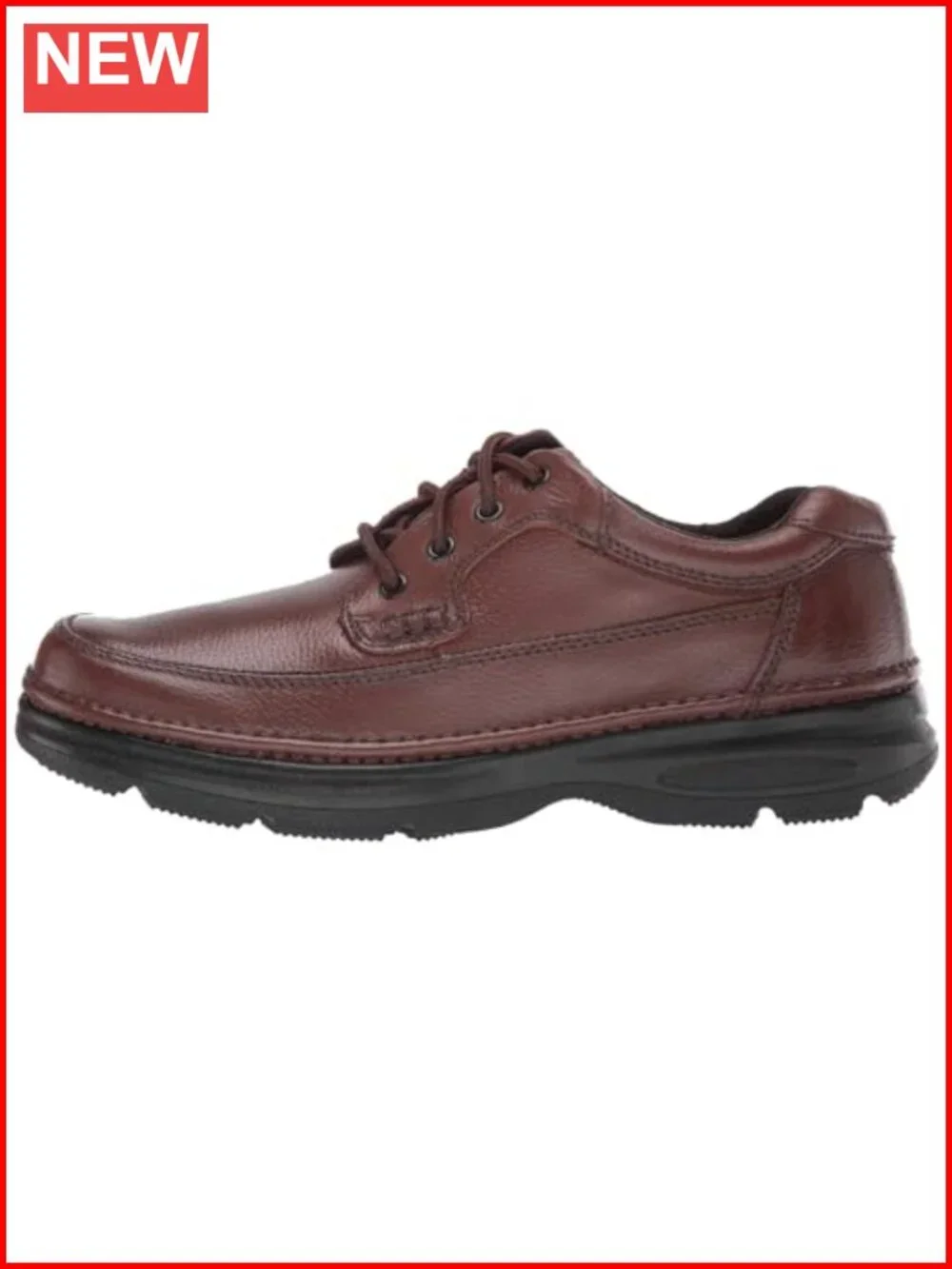 Tumbled Leather Lace-Up Walking Oxfords with Comfort Gel Cushioning